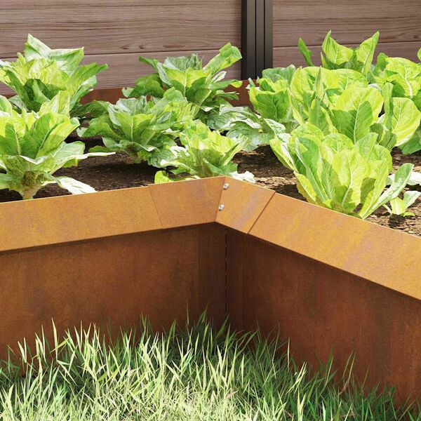 vidaXL Φράκτης σαλιγκαριών Σκ rusty 10 x 10 x 25 εκ