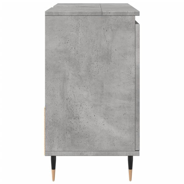 vidaXL Ντουλάπι Μπάνιου Γκρι Σκυροδέματος 65x33x60 εκ. Επεξ. Ξύλο