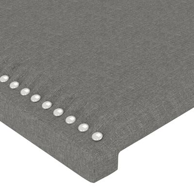 vidaXL Κεφαλάρι Κρεβατιού LED Σκούρο Γκρι 100x5x78/88 εκ. Υφασμάτινο