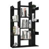 vidaXL Βιβλιοθήκη Μαύρη 86 x 25,5 x 140 εκ. από Επεξ. Ξύλο