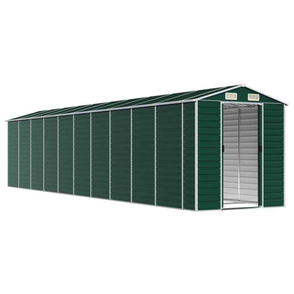 vidaXL Αποθήκη Κήπου Πράσινη 191x895x198 εκ. Γαλβανισμένο Ατσάλι