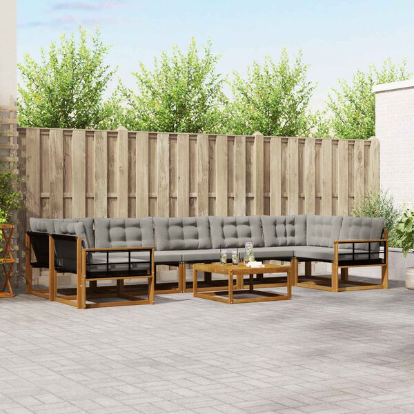 vidaXL &Sigma;&epsilon;&iota;&rho;ά &Kappa;&alpha;&nu;&alpha;&pi;έ &Epsilon;&xi;&omega;&tau;&epsilon;&rho;&iota;&kappa;&omicron;ύ 8 pcs &Phi;&upsilon;&sigma;&iota;&kappa;ό &kappa;&alpha;&iota; &Alpha;&nu;&omicron;&iota;&chi;&tau;ό &Gamma;&kappa;&rho;&iota;