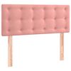 vidaXL Κρεβάτι Boxspring με Στρώμα Ροζ 100x200 εκ. Βελούδινο