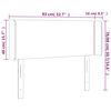 vidaXL Κεφαλάρι Κρεβατιού LED Γκρι 83x16x78/88 εκ. από Συνθετικό Δέρμα
