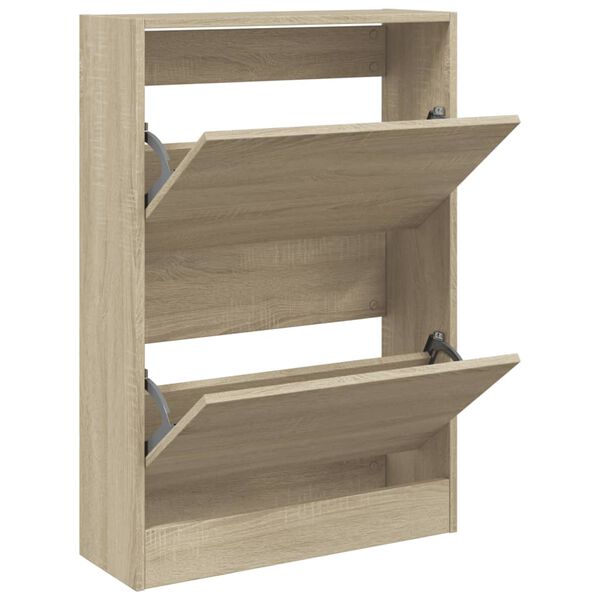 vidaXL Παπουτσοθήκη Sonoma Δρυς 60x21x87,5 εκ. από Επεξεργασμένο Ξύλο