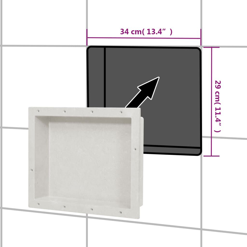vidaXL Ράφι Ντουζιέρας Λευκό Ματ 41 x 51 x 10 εκ.