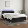 vidaXL &Kappa;&rho;&epsilon;&beta;ά&tau;&iota; Boxspring &mu;&epsilon; &Sigma;&tau;&rho;ώ&mu;&alpha; & LED &Mu;&alpha;ύ&rho;&omicron; 140x190 &epsilon;&kappa;. &Upsilon;&phi;&alpha;&sigma;&mu;ά&tau;&iota;&nu;&omicron;
