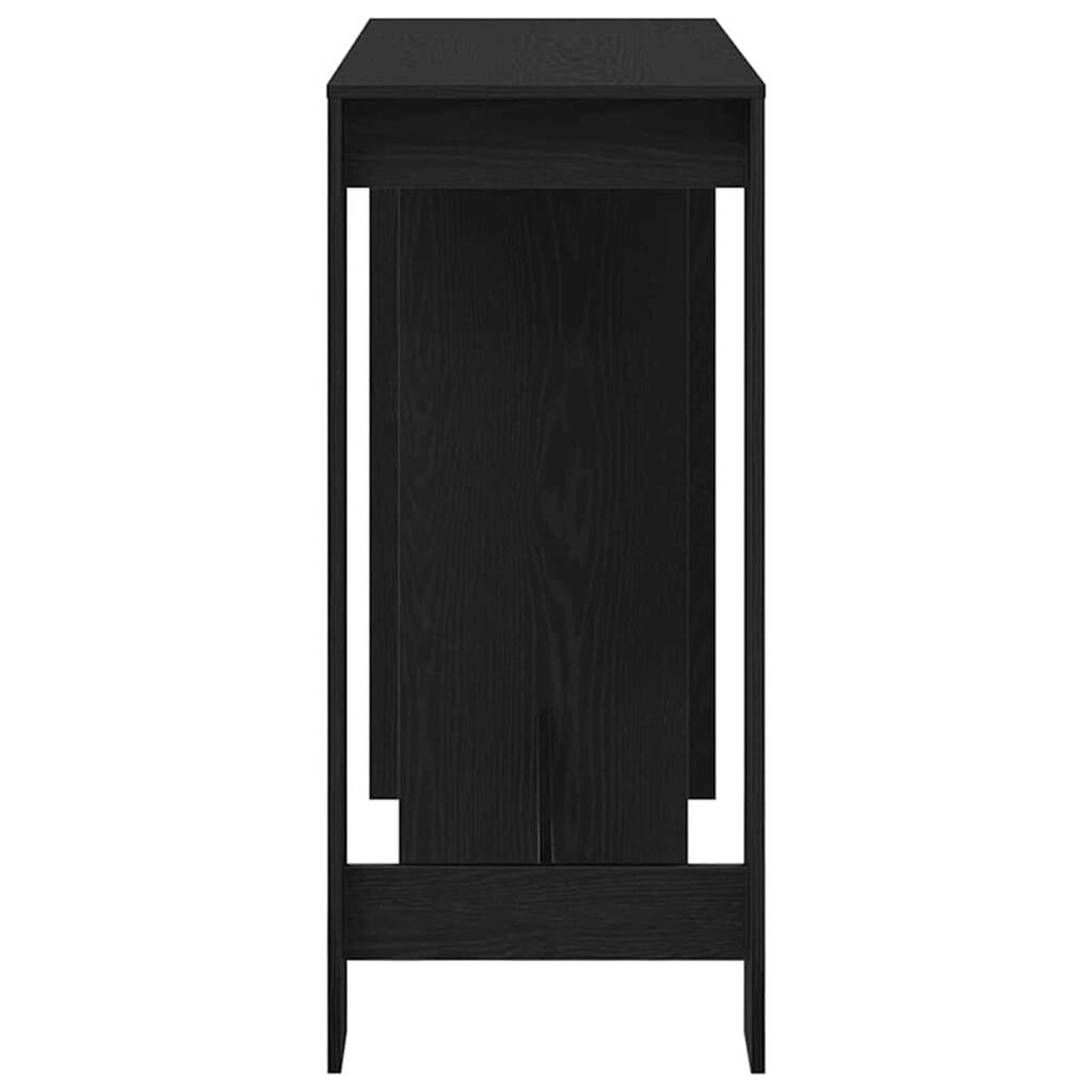 vidaXL Τραπέζι μπαρ Μαύρη Οξυά 124 x 46 x 103.5 εκ Επεξεργασμένο ξύλο