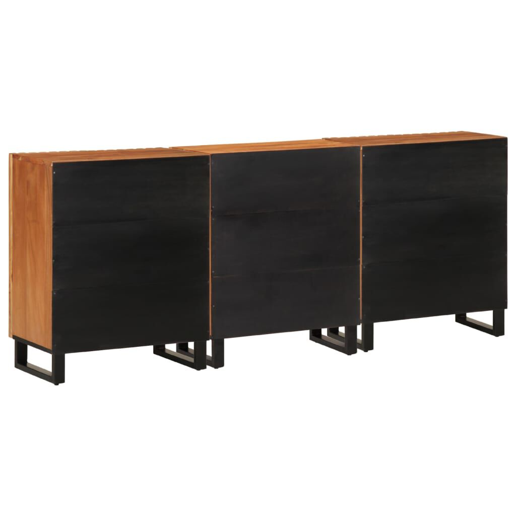vidaXL Ντουλάπια 3 Τεμ. 60 x 34 x 75 εκ. από Μασίφ Ξύλο Ακακίας