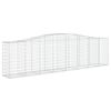 vidaXL Συρματοκιβώτια Τοξωτά 7 τεμ. 400x50x100/120 εκ. Γαλβαν. Ατσάλι