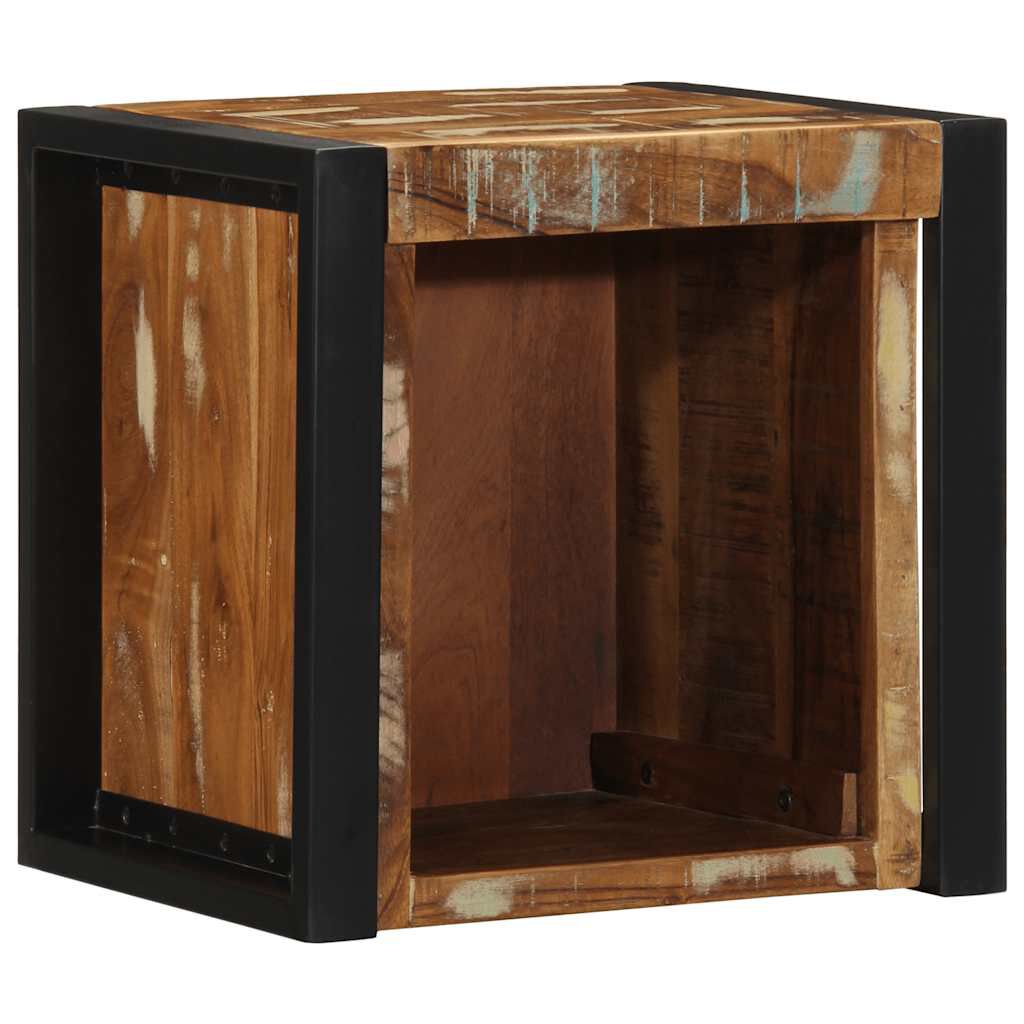 vidaXL Κομοδίνο Πολύχρωμο 40x35x40 cm Στερεό ξύλο αναγεννημένο