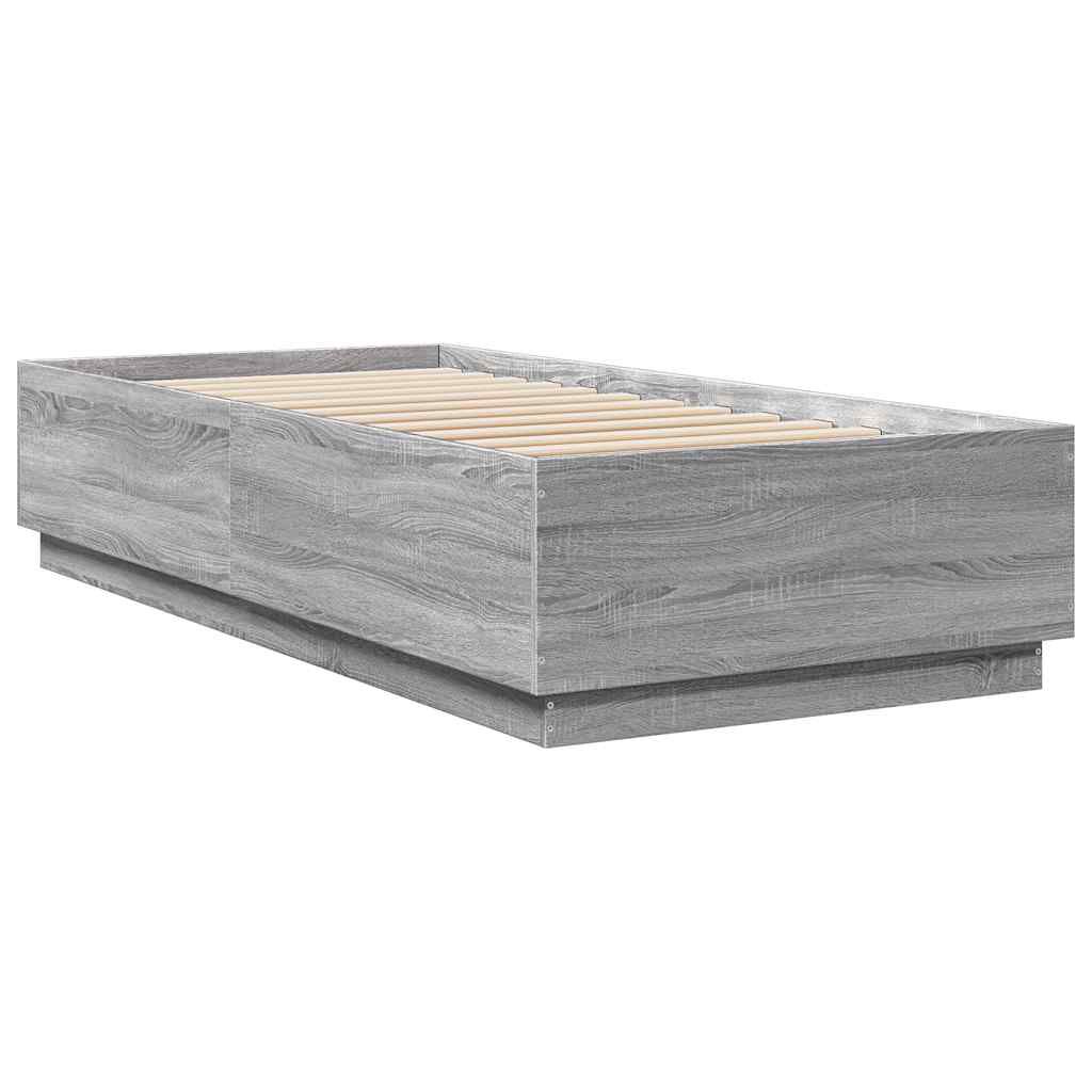 vidaXL Πλαίσιο Κρεβατιού Γκρι Sonoma 100x200 εκ. Επεξεργασμένο Ξύλο