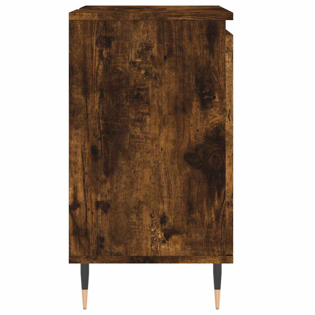 vidaXL Ντουλάπι Μπάνιου Καπνιστή Δρυς 58 x 33 x 60 εκ. Επεξεργ. Ξύλο
