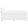 vidaXL Κρεβάτι Boxspring με Στρώμα Λευκό 140x200εκ.από Συνθετικό Δέρμα