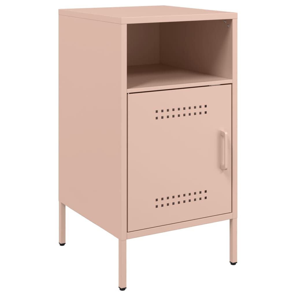vidaXL Κομοδίνο Ροζ 36x39x68 εκ. από Χάλυβα