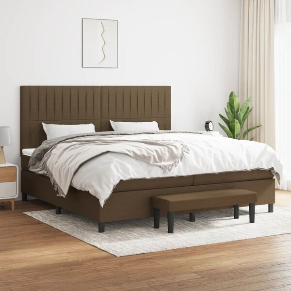 vidaXL &Kappa;&rho;&epsilon;&beta;ά&tau;&iota; Boxspring &mu;&epsilon; &Sigma;&tau;&rho;ώ&mu;&alpha; &Sigma;&kappa;&omicron;ύ&rho;&omicron; &Kappa;&alpha;&phi;έ 200x200 &epsilon;&kappa;. &Upsilon;&phi;&alpha;&sigma;&mu;ά&tau;&iota;&nu;&omicron;