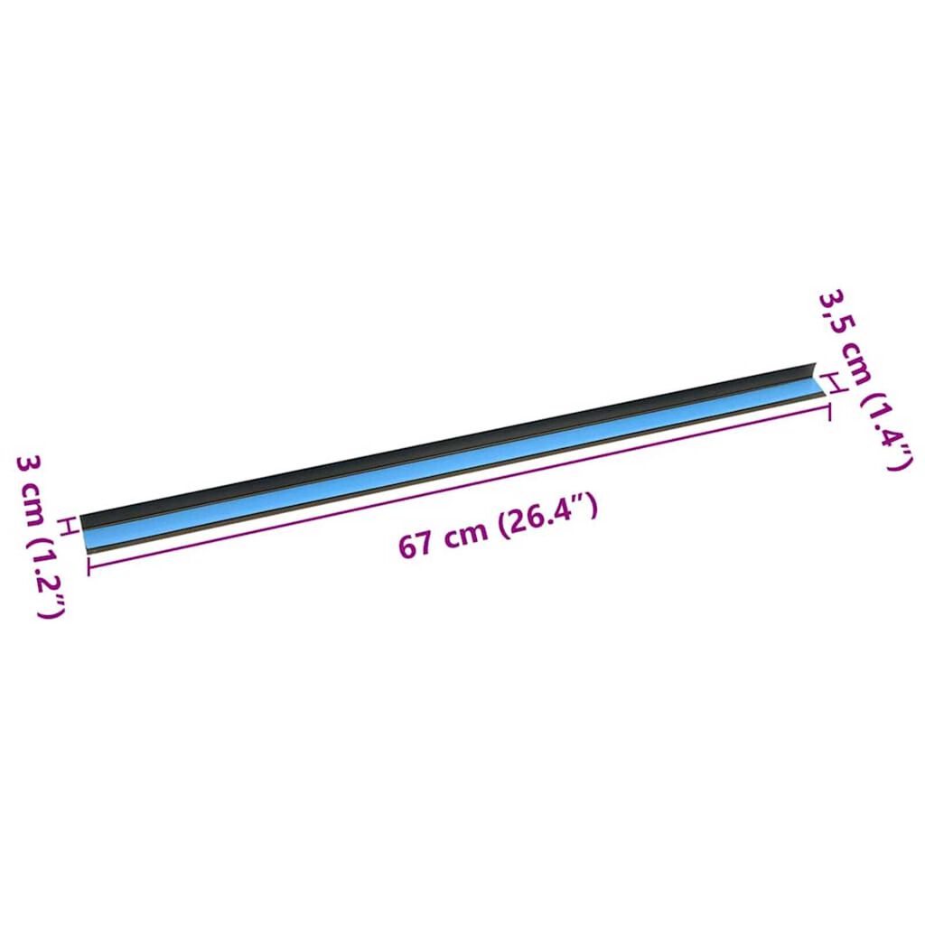 vidaXL Προστατευτικά ακμών σκάλας 10 pcs Καφέ 67 cm Αλουμίνιο