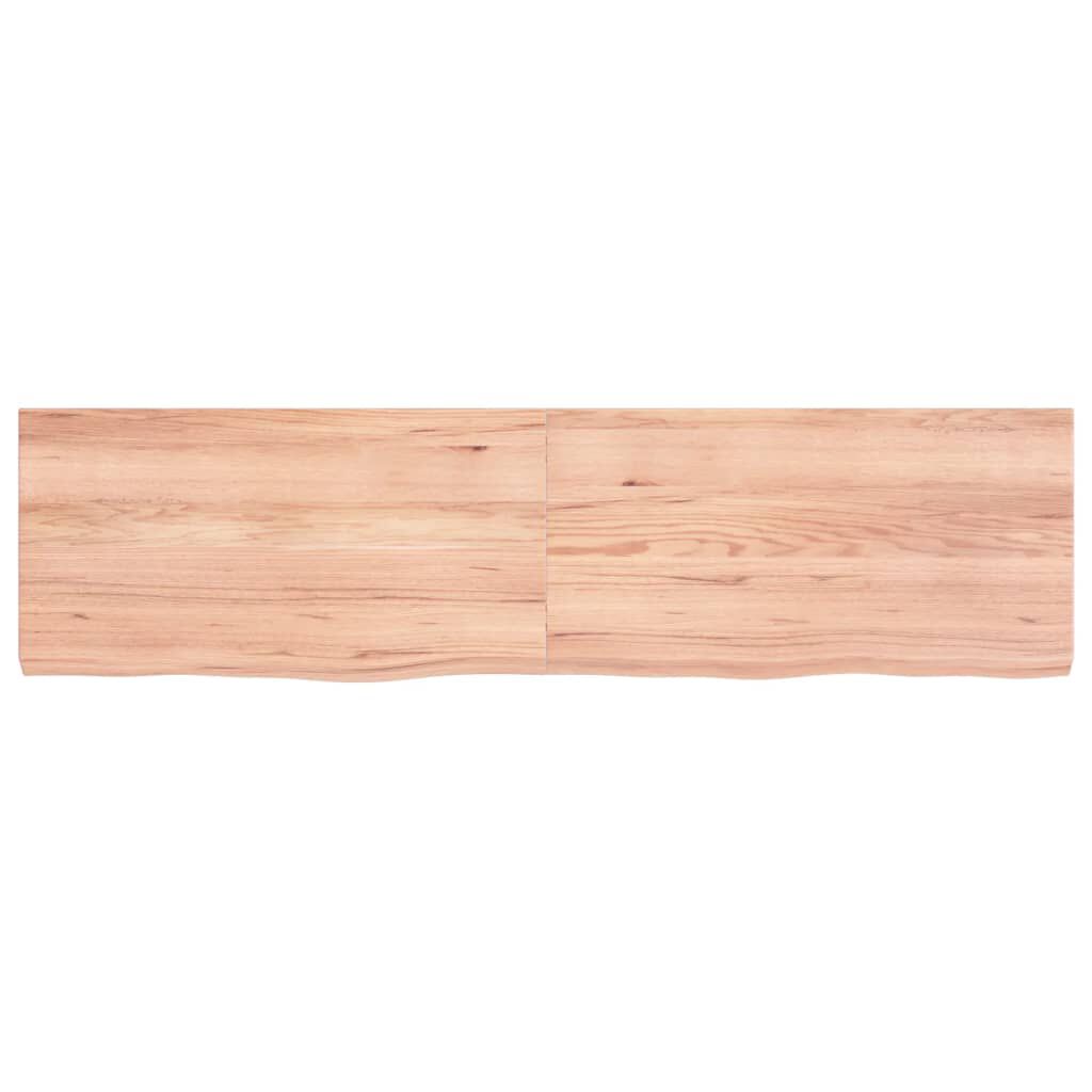 vidaXL Πάγκος Μπάνιου Αν. Καφέ 120x30x(2-4) εκ. Επεξεργ. Μασίφ Ξύλο