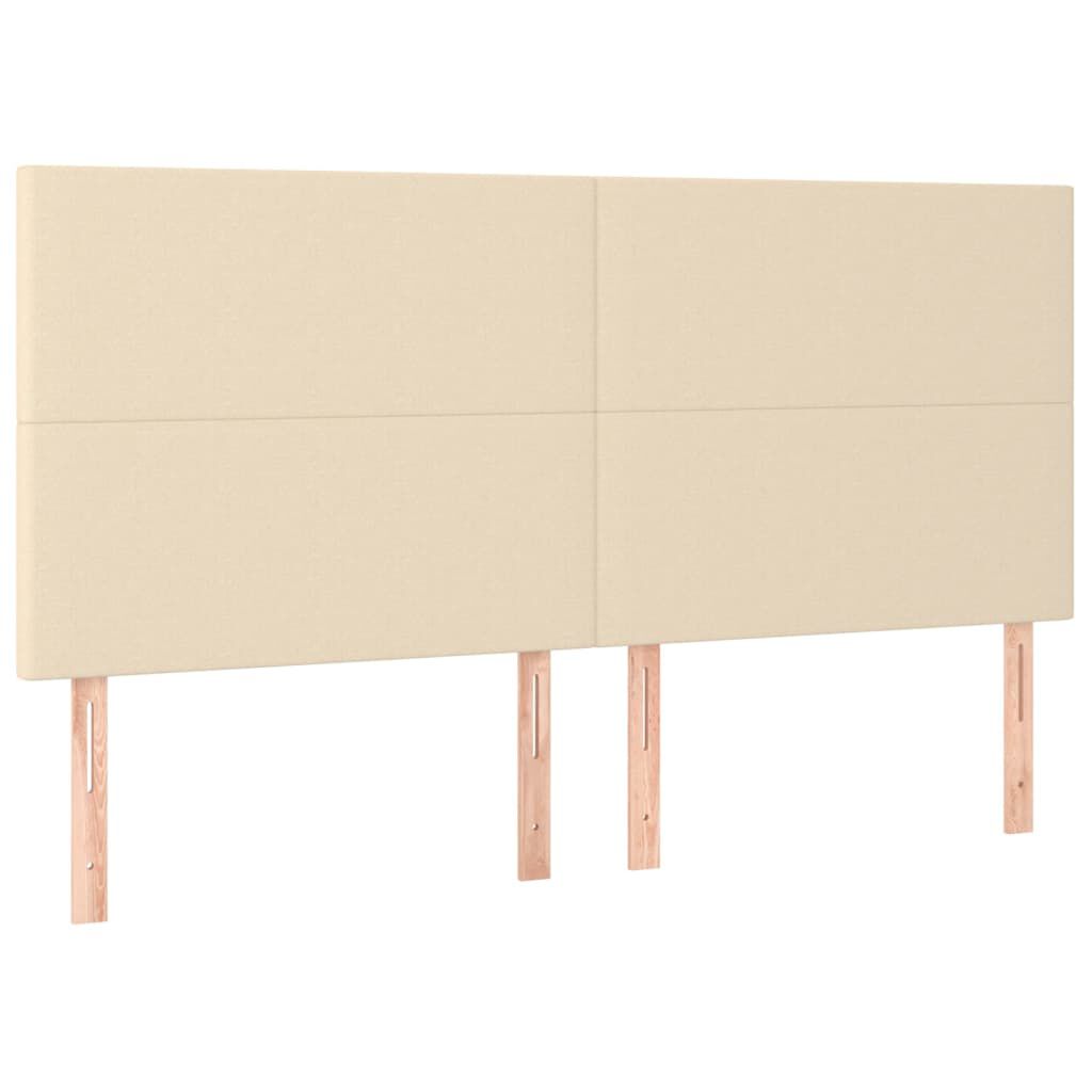vidaXL Κρεβάτι Boxspring με Στρώμα Κρεμ 160x200 εκ. Υφασμάτινο