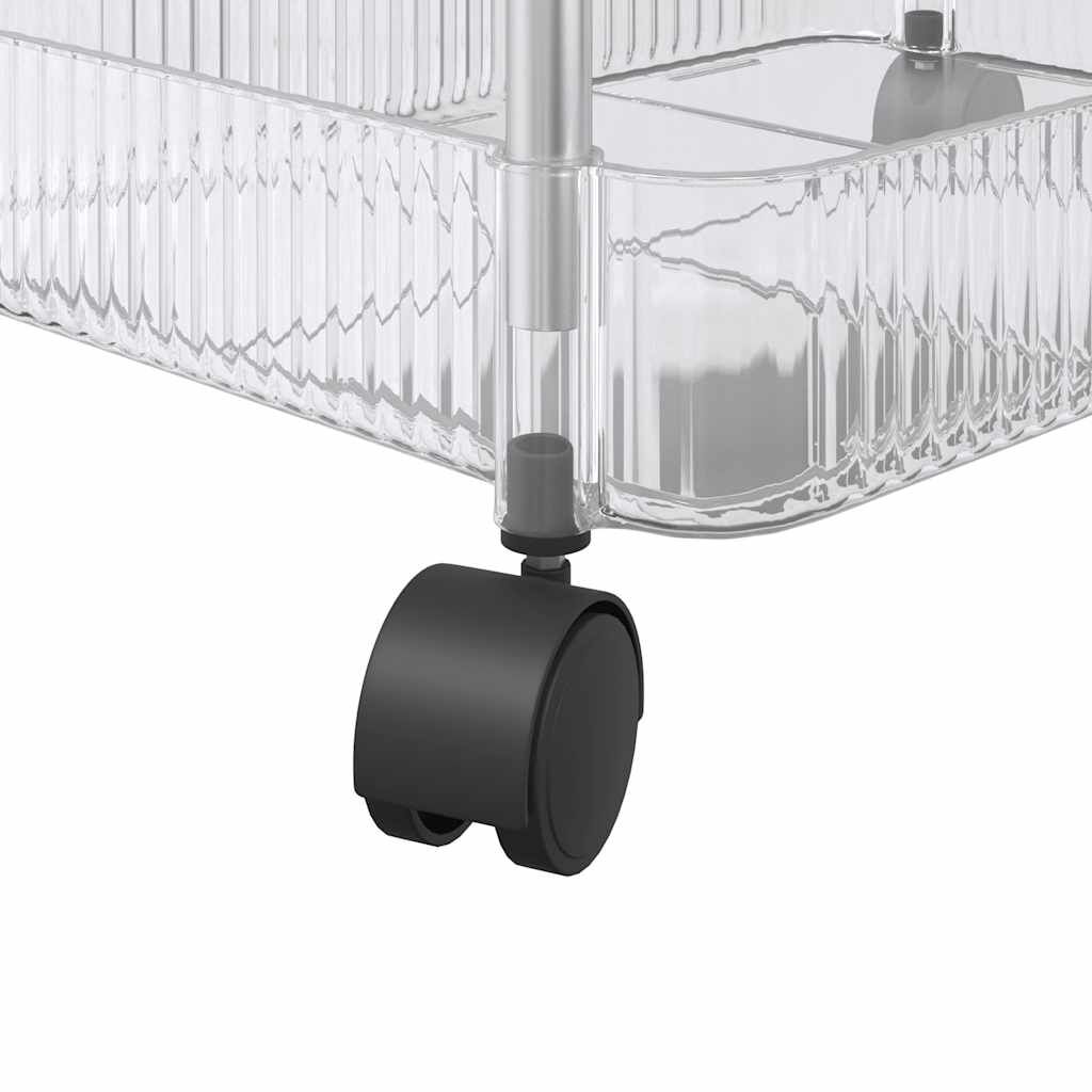 vidaXL Καρότσι αποθήκευσης 2 Επίπεδα Διαφανές 37x28x43,5 εκ. Ακρυλικό