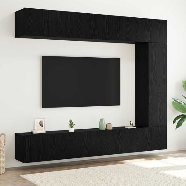 vidaXL Σετ επίπλου τηλεόρασης 5 pcs Μαύρη δρυς 100 x 30 x 30 cm