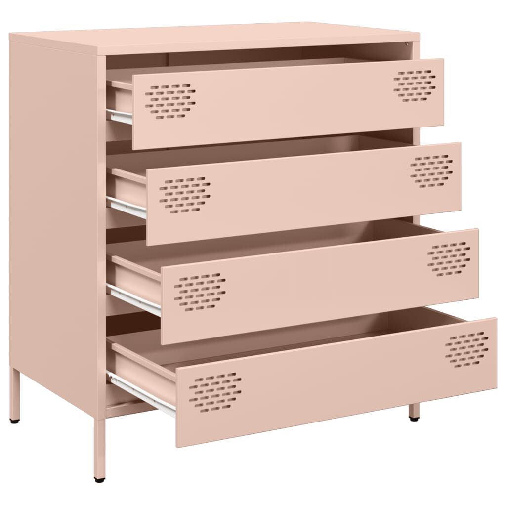 vidaXL Ντουλάπι Ροζ 68x39x73,5 εκ. από Χάλυβα Ψυχρής Έλασης