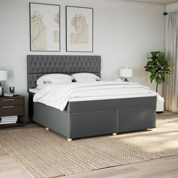 vidaXL &Kappa;&rho;&epsilon;&beta;ά&tau;&iota; Boxspring &mu;&epsilon; &Sigma;&tau;&rho;ώ&mu;&alpha; &Sigma;&kappa;&omicron;ύ&rho;&omicron; &Gamma;&kappa;&rho;&iota; 180x200 &epsilon;&kappa; &Upsilon;&phi;&alpha;&sigma;&mu;ά&tau;&iota;&nu;