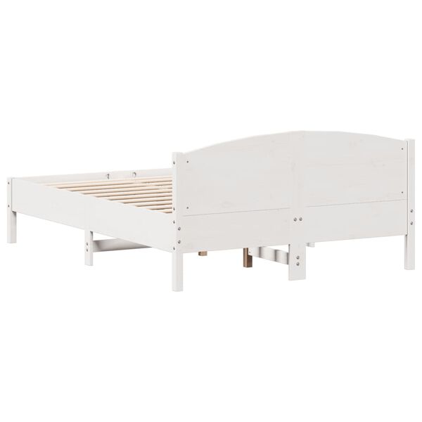 vidaXL Σκελετός Κρεβ. Χωρίς Στρώμα Λευκό 120x190 εκ Μασίφ Πεύκο