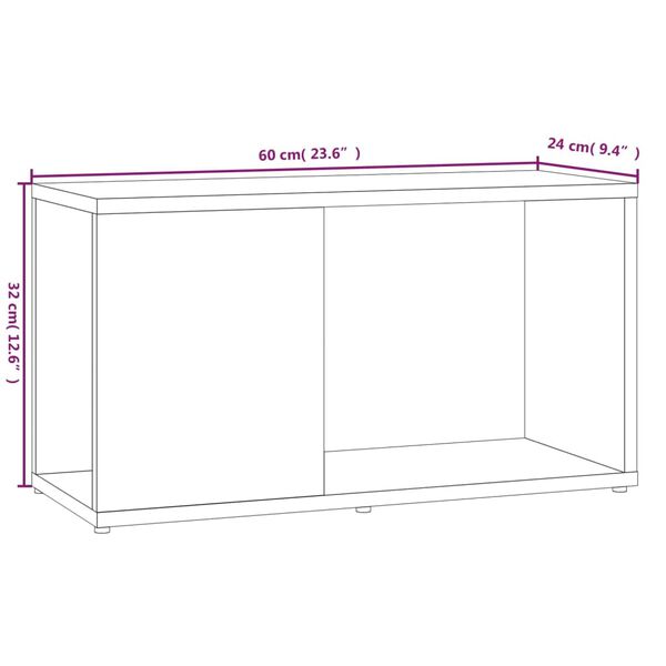vidaXL Έπιπλο Τηλεόρασης Γκρι Sonoma 60x24x32 εκ. Επεξεργασμένο Ξύλο