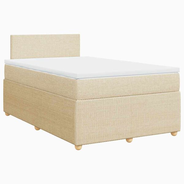 vidaXL &Kappa;&rho;&epsilon;&beta;ά&tau;&iota; Boxspring &mu;&epsilon; &Sigma;&tau;&rho;ώ&mu;&alpha; &Kappa;&rho;&epsilon;&mu; 120x190 &epsilon;&kappa;. &Upsilon;&phi;&alpha;&sigma;&mu;ά&tau;&iota;&nu;&omicron;