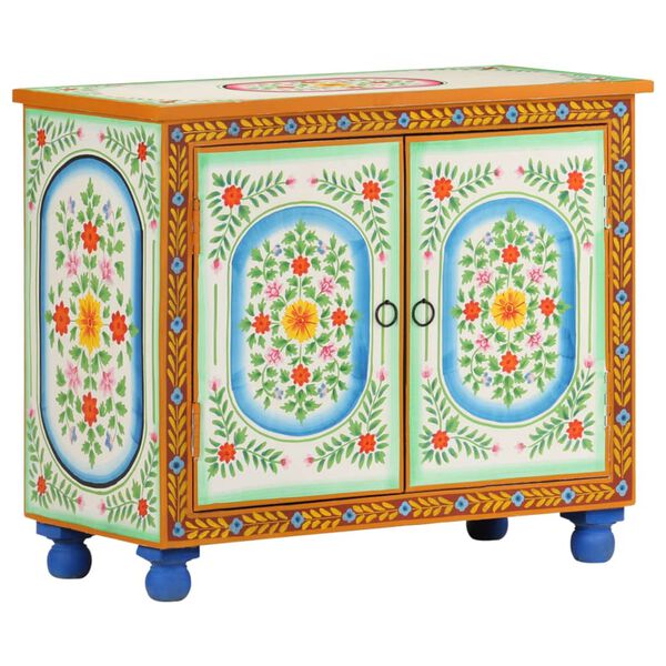 vidaXL Ντουλάπι με Χειροπ. Λεπτομέρειες 70x35x60 εκ. Μασίφ Ξύλο Μάνγκο