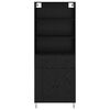 vidaXL Highboard Μαύρη Οξυά 69,5 x 34 x 180 εκ. Επεξεργασμένο ξύλο