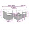 vidaXL Σετ Καναπέ Κήπου με μαξιλάρι 7 pcs Μαύρο 55 x 55 x 37 εκ