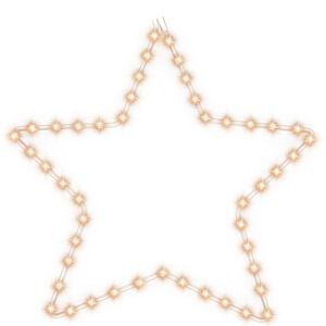 vidaXL Χριστουγεννιάτικη Φιγούρα Αστέρι με 48 LED Θερμό Λευκό 56 εκ.