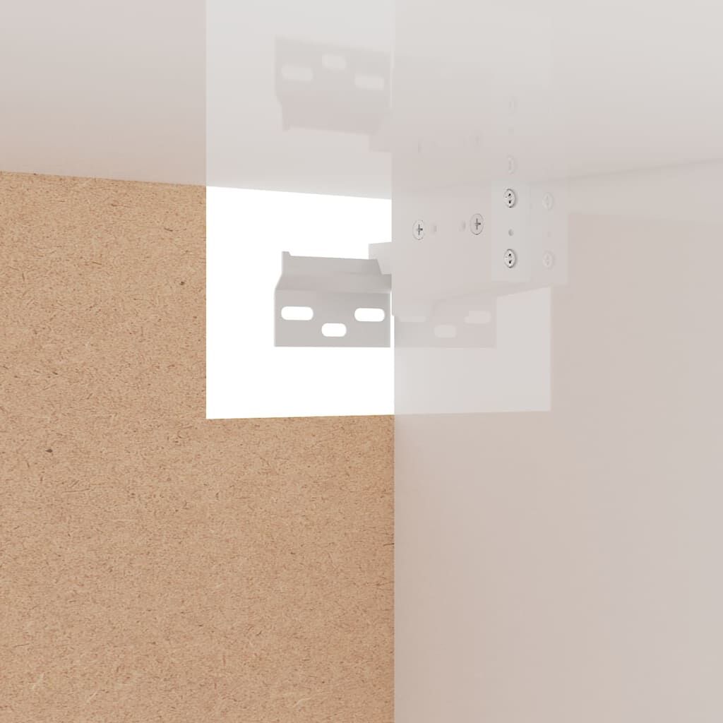 vidaXL Ντουλάπα Γυαλιστερό Λευκό 100 x 32,5 x 35 εκ. από Επεξ. Ξύλο
