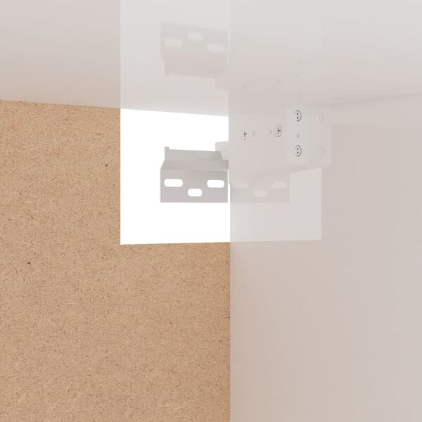 vidaXL Ντουλάπα Γυαλιστερό Λευκό 100 x 32,5 x 35 εκ. από Επεξ. Ξύλο