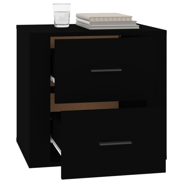 vidaXL Κομοδίνο Μαύρο 50 x 39 x 47 εκ.