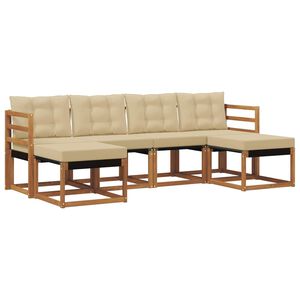 vidaXL &Sigma;&epsilon;&iota;&rho;ά &Kappa;&alpha;&nu;&alpha;&pi;έ &Epsilon;&xi;&omega;&tau;&epsilon;&rho;&iota;&kappa;&omicron;ύ &mu;&epsilon; &mu;&alpha;&xi;&iota;&lambda;ά&rho;&iota; 6 pcs &Phi;&upsilon;&sigma;&iota;&kappa;ό &kappa;&alpha;&iota; &Mu;&pi;&epsilon;&zeta;