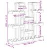 vidaXL Βάση Γλάστρας Μαύρο 104,5x25x109,5 εκ. από Μασίφ Ξύλο Πεύκου