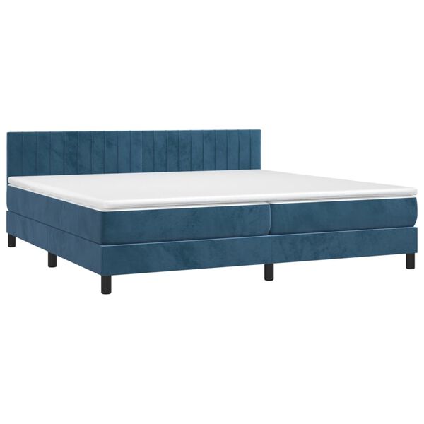 vidaXL &Kappa;&rho;&epsilon;&beta;ά&tau;&iota; Boxspring &mu;&epsilon; &Sigma;&tau;&rho;ώ&mu;&alpha; & LED &Sigma;&kappa;. &Mu;&pi;&lambda;&epsilon; 200x200&epsilon;&kappa;. &Beta;&epsilon;&lambda;&omicron;ύ&delta;&iota;&nu;&omicron;