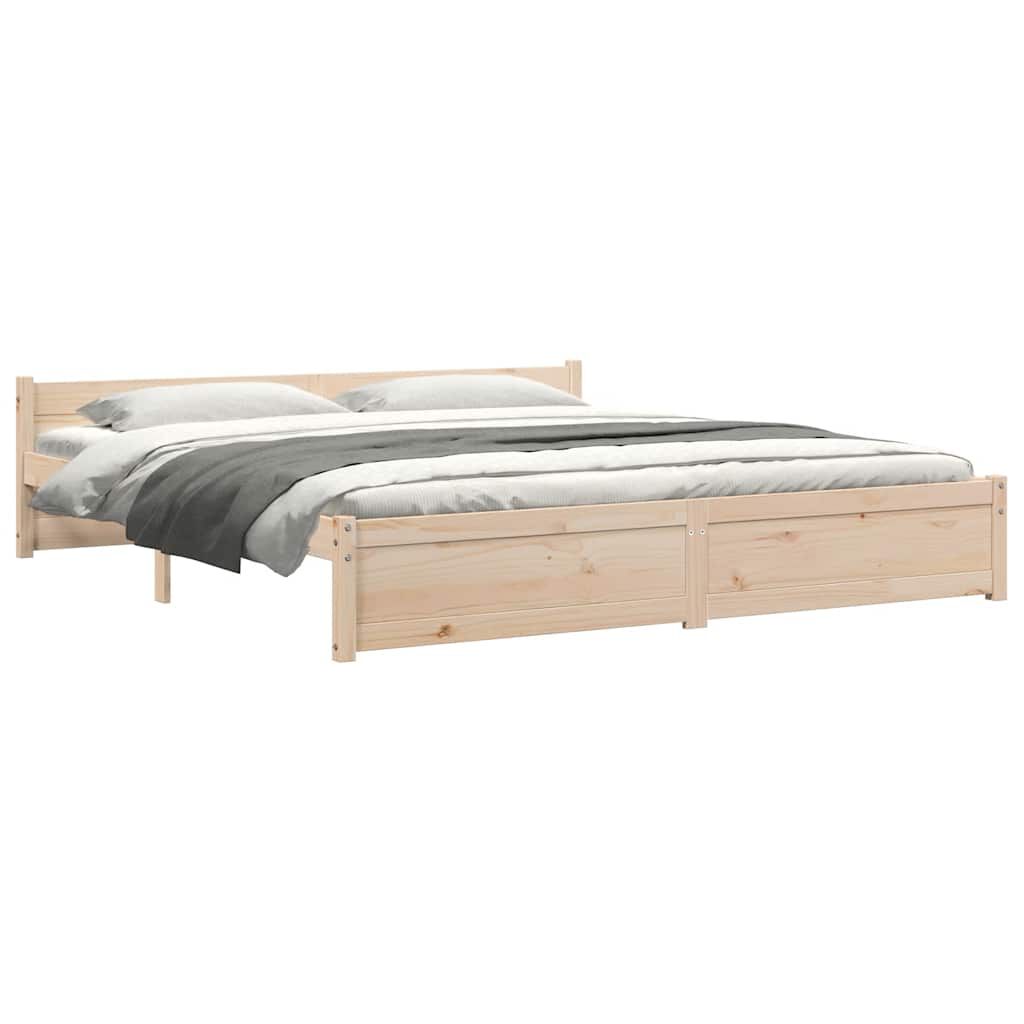vidaXL Πλαίσιο Κρεβατιού 180 x 200 εκ. Μασίφ Ξύλο Super King Size