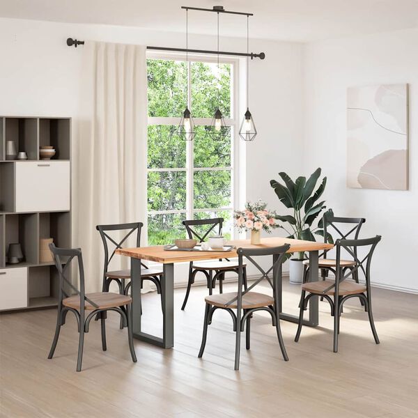 vidaXL Πόδια Τραπεζαρίας σε Σχήμα U 2 τεμ. Ανθρακί 70x(72-73) εκ. Ατσάλι