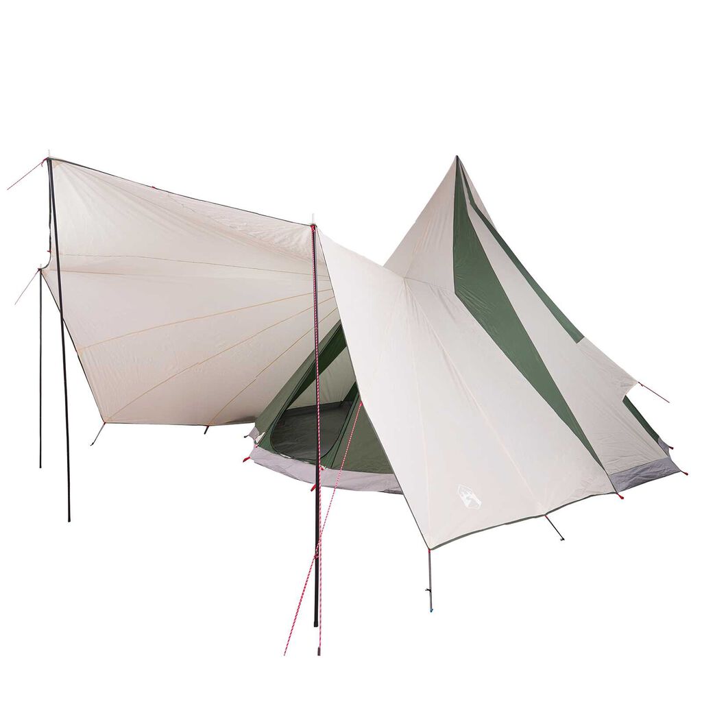 vidaXL Οικογενειακή Τέντα Tipi Πράσινη Waterproof για 12 Άτομα