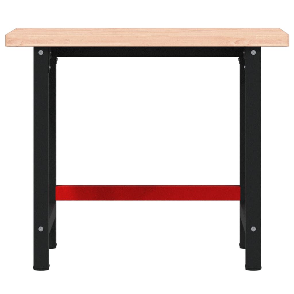 vidaXL Πάγκος Εργασίας Ορθογώνιος 100x60x83 εκ. από Μασίφ Ξύλο Οξιάς