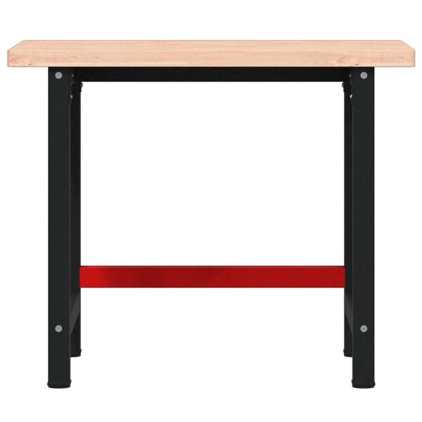 vidaXL Πάγκος Εργασίας Ορθογώνιος 100x60x83 εκ. από Μασίφ Ξύλο Οξιάς