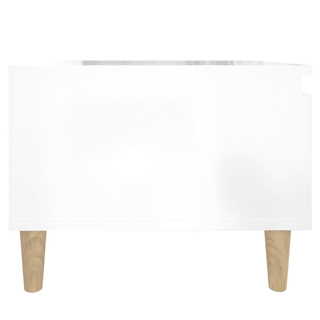 vidaXL Βοηθητικά Τραπέζια 2 τεμ. Γυαλ.Λευκό 50x46x35 εκ. Επεξ. Ξύλο