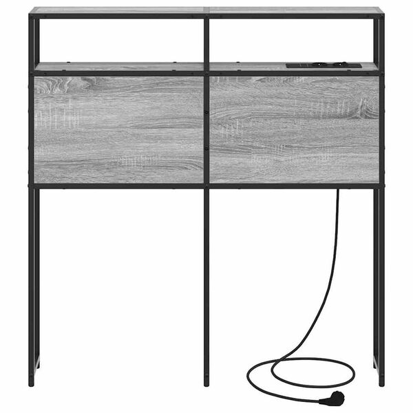 vidaXL Κεφαλάρι Αποθήκης με ράφι Γκρι sonoma 100 cm Επεξεργασμένο ξύλο