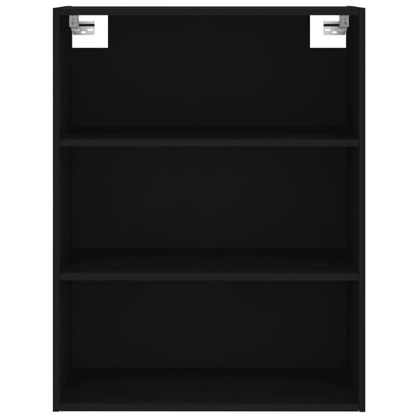 vidaXL Ντουλάπι Μαύρο 69,5x34x180 εκ. από Επεξεργασμένο Ξύλο