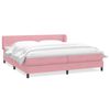 vidaXL Box Spring &kappa;&rho;&epsilon;&beta;ά&tau;&iota; &mu;&epsilon; &sigma;&tau;&rho;ώ&mu;&alpha;&tau;&alpha; &rho;&omicron;&zeta; 180x210 cm &Beta;&epsilon;&lambda;&omicron;ύ&delta;&iota;&nu;&omicron;
