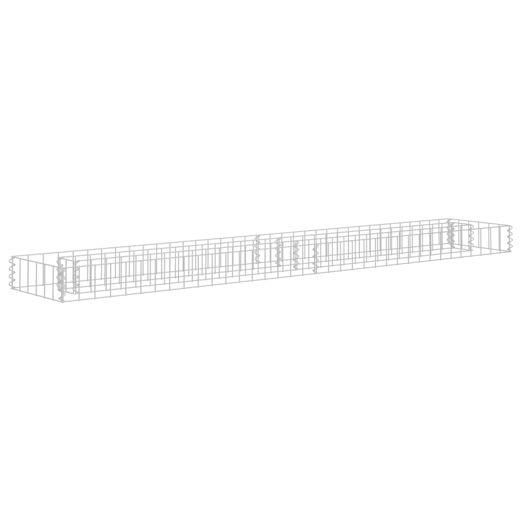 vidaXL Συρματοκιβώτιο-Γλάστρα Υπερυψωμένη 180x30x10 εκ. Γαλβ. Χάλυβας